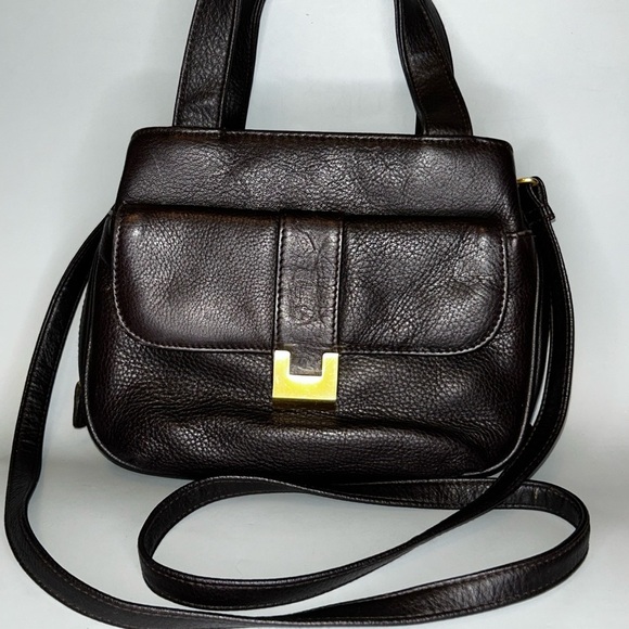 Handbags - Pre loved chocolate brown Leather crossbody Bag